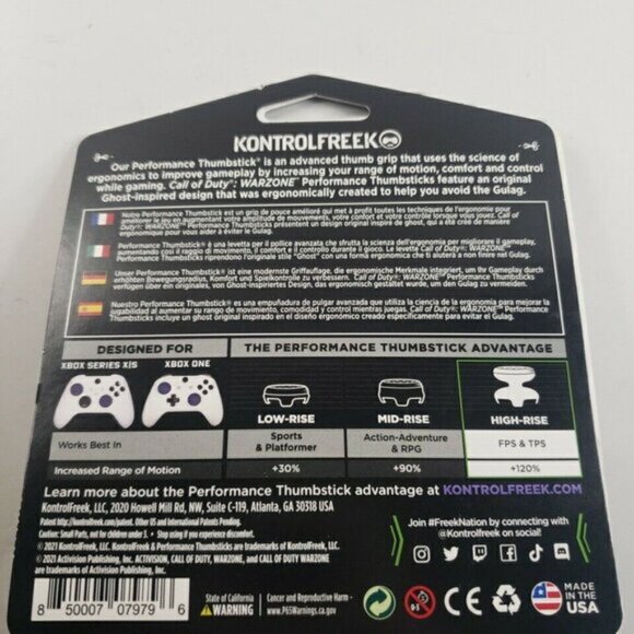 Call of Duty: MW WARZONE KontrolFreek GHOST Thumbstick Xbox Series X/S - NEW - Picture 3 of 3